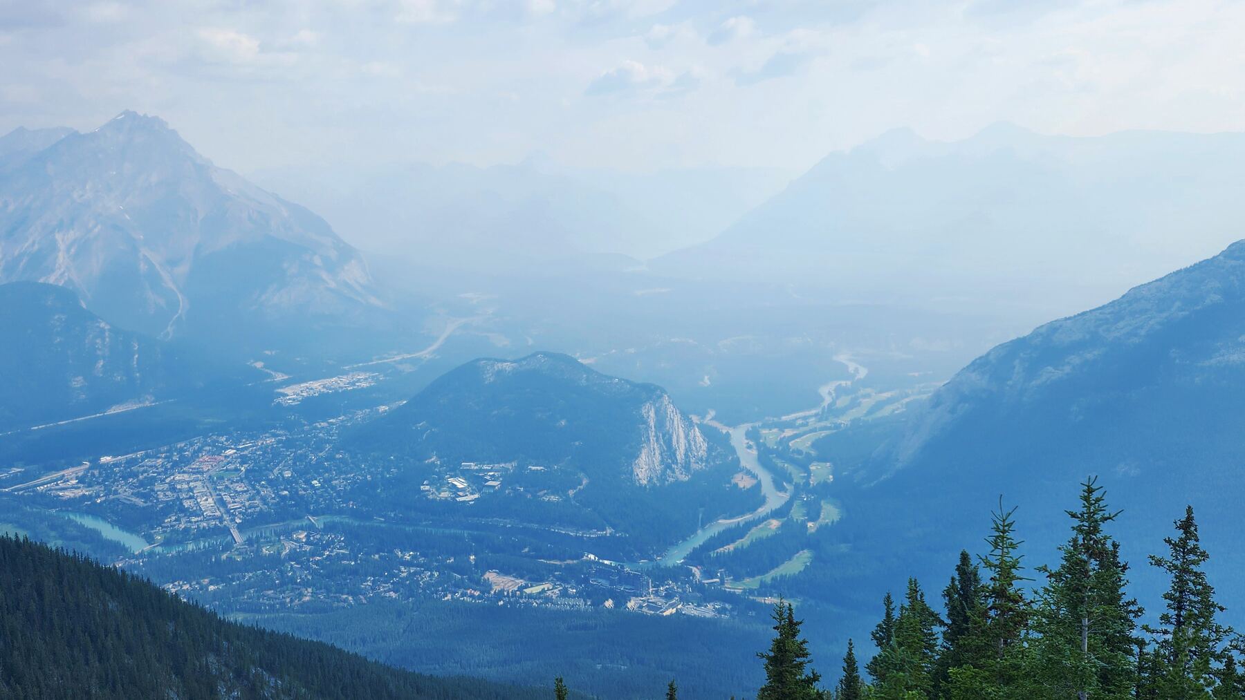 Summer ranges from Sulphur Mountain