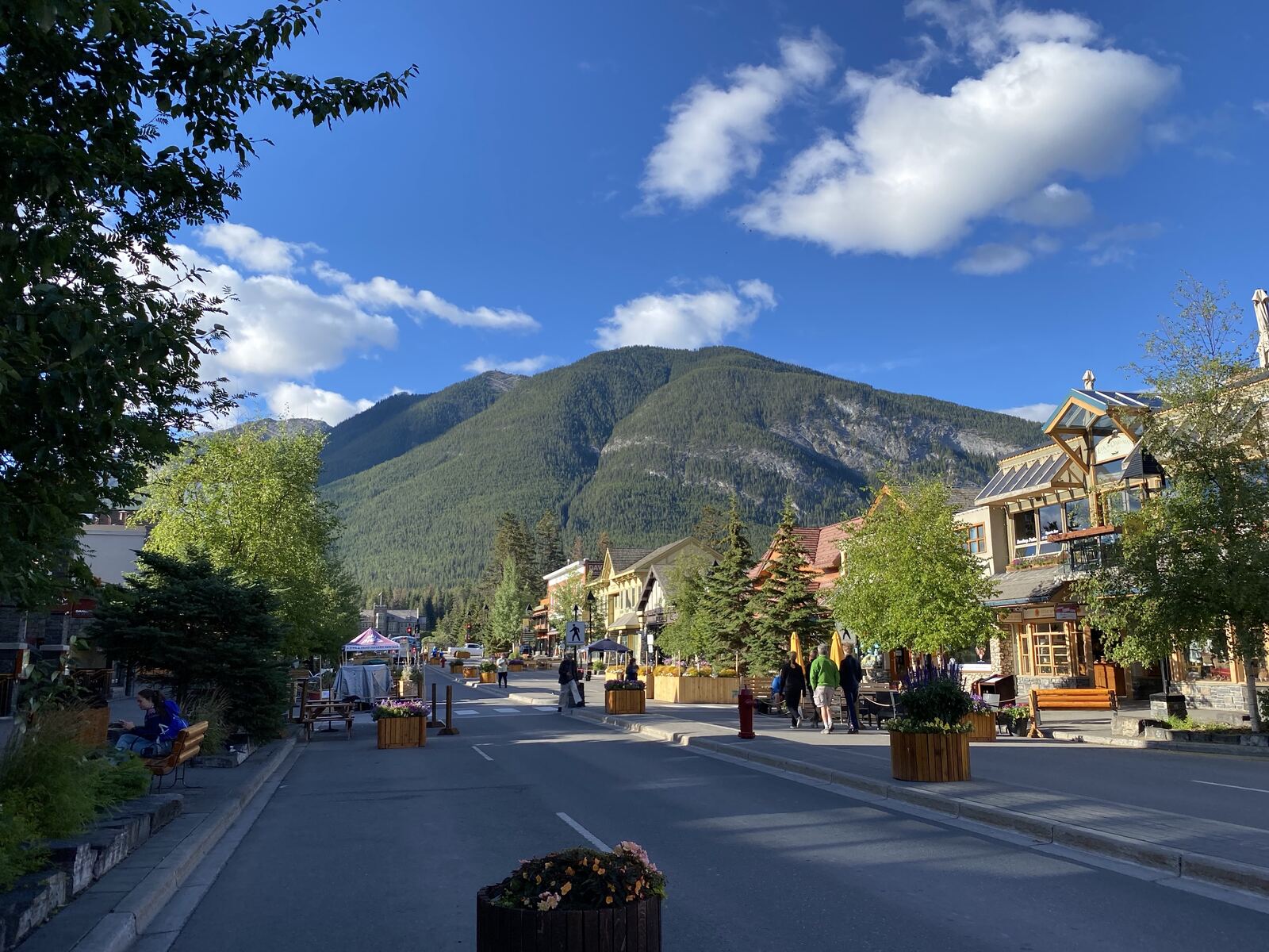 Open summit ground above Banff — dress for this, not for the shops