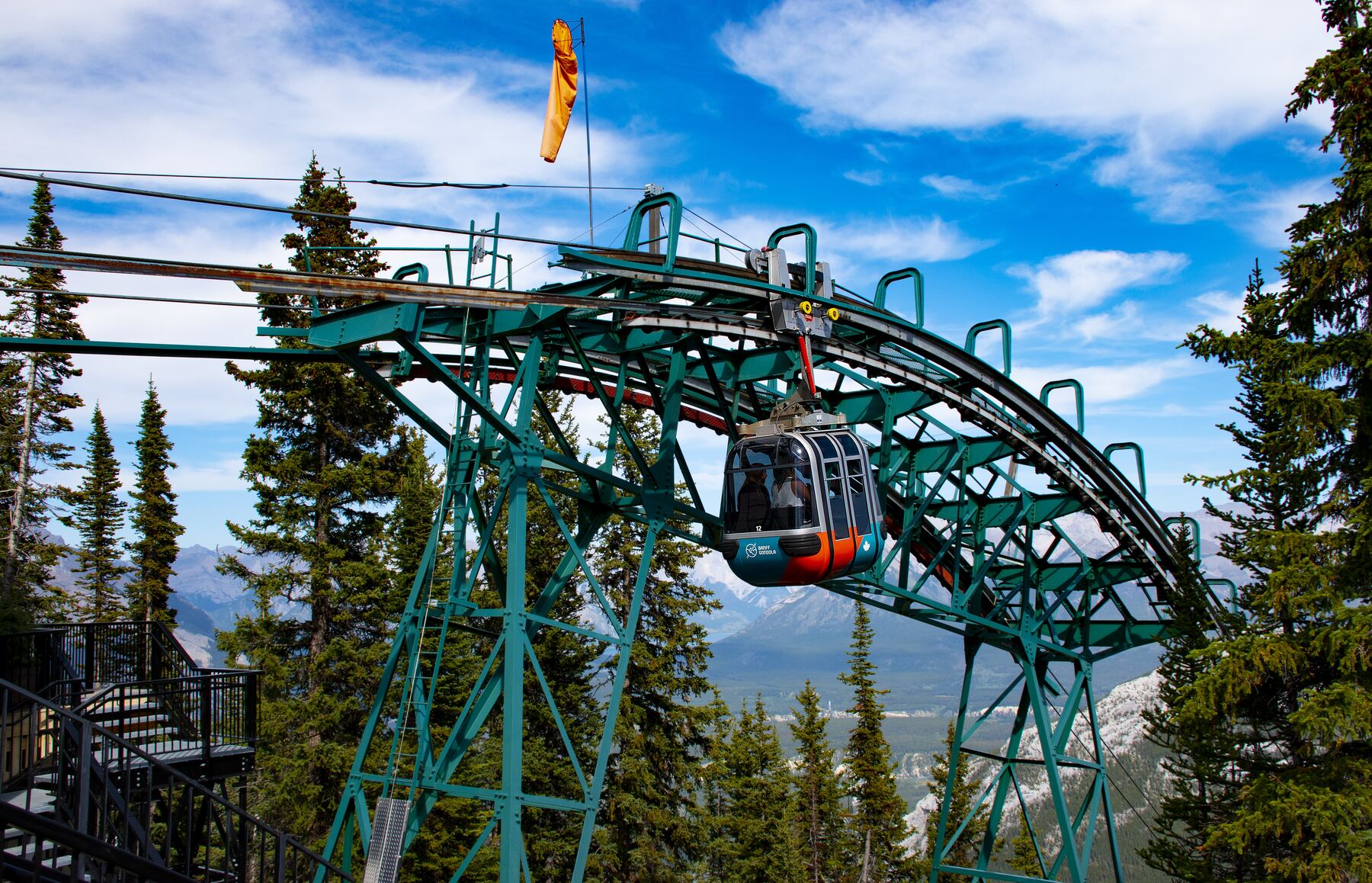 Upper gondola terminal on a clear September day